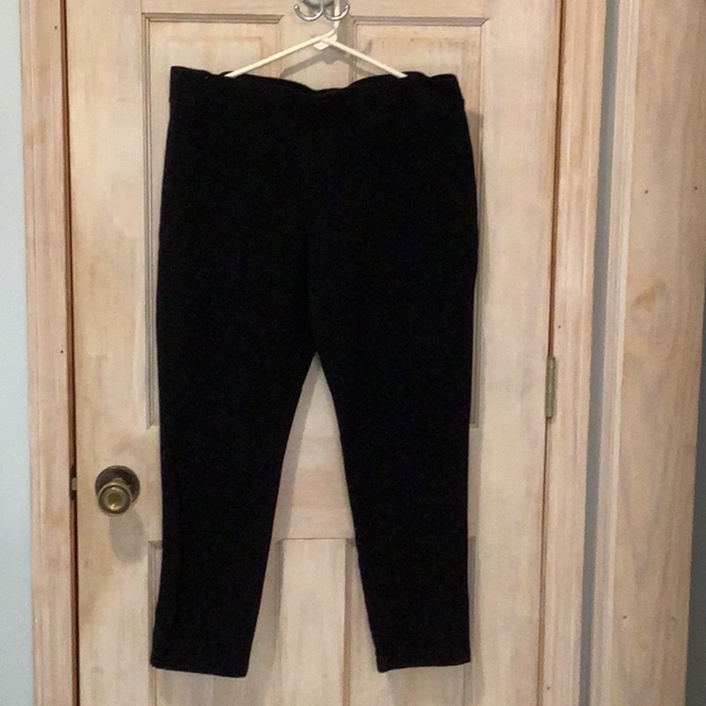 Black Women's Stretch Pull-On Slim Pants Talbots